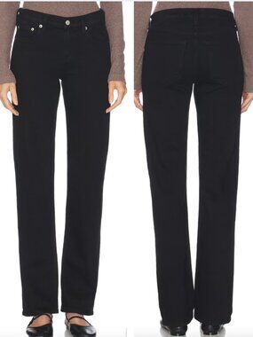 Agolde Lyle Low Rise Slim Jeans Phase Black NEW